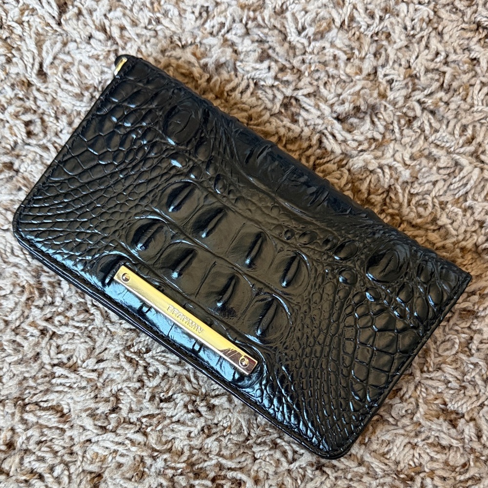 Brahmin black croc wallet